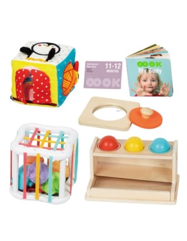 WOOPIE GREEN Pudełko Box 5w1 Montessori Edukacujny 11-12M