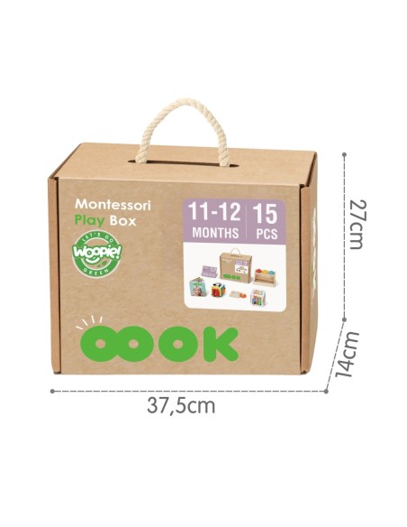 WOOPIE GREEN Pudełko Box 5w1 Montessori Edukacujny 11-12M