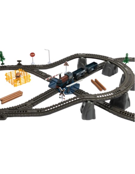 WOOPIE Kolejka Lokomotywa Towarowa XXL Baterie 90ele.