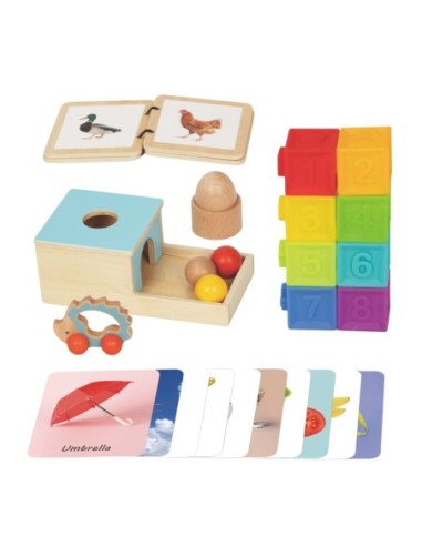 TOOKY TOY Box Pudełko XXL Montessori Edukacyjne 6w1 Sensoryczne 7-8 Mies