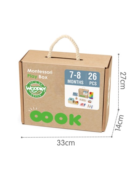 TOOKY TOY Box Pudełko XXL Montessori Edukacyjne 6w1 Sensoryczne 7-8 Mies