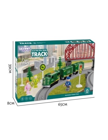 WOOPIE Pociąg Elektryczny Cargo Kolejka Zestaw z Akcesoriami