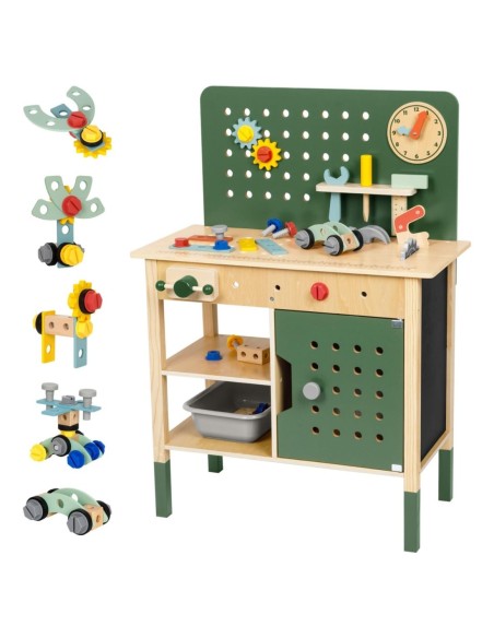 WOOPIE GREEN Drewniany Warsztat STEM Zestaw z Narzędziami