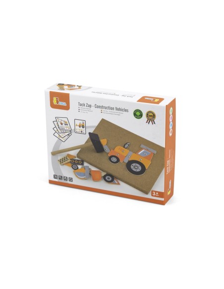 Drewniana Przybijanka Pojazdy budowlane 45 elementów Viga Toys