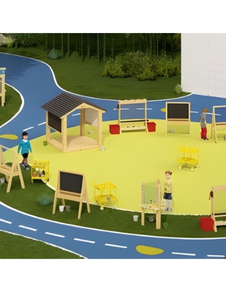 CLASSIC WORLD EDU Duży Drewniany Domek Altana Plac Zaabaw