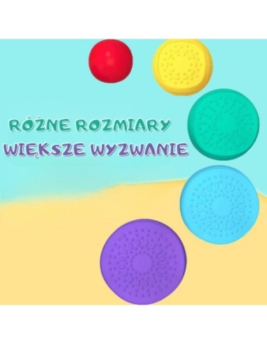 WOOPIE Kolorowe Kamienie Sensoryczne Zestaw 5 Elementów Wytrzymałe
