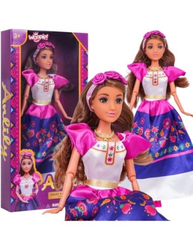 WOOPIE ROYAL Lalka Modowa Lily Tradycyjny Strój Kwietny Wzór