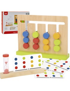 TOOKY TOY Logic Game Puzzle 30 Patterns 18 Pieces Colors