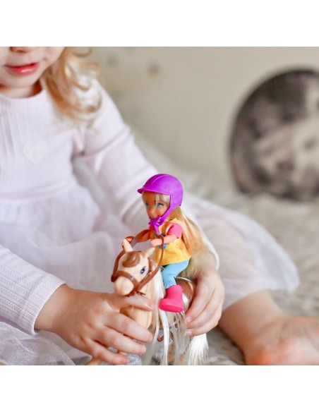 Ankiki lėlė su arkliu, jojimo rinkinys vaikams – WOOPIE