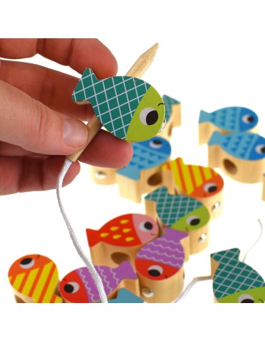 „TOOKY TOY“ 4 in 1 banginis ir žuvytės – medinis žaidimas
