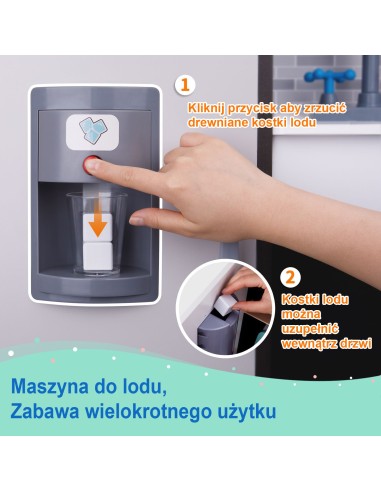 TOOKY TOY Wooden Kitchen with Accessories - Modern Design