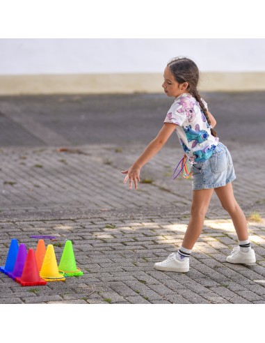 WOOPIE Gartenspiel-Set 3in1 – 30 Teile Zielwerfen & Pylonen