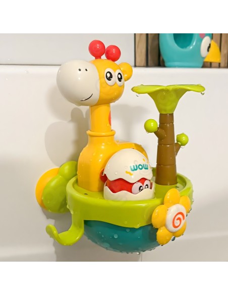 Giraffe Bath Toy Waterfall Suction Cup 18m+ - WOOPIE