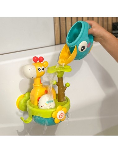 Giraffe Bath Toy Waterfall Suction Cup 18m+ - WOOPIE