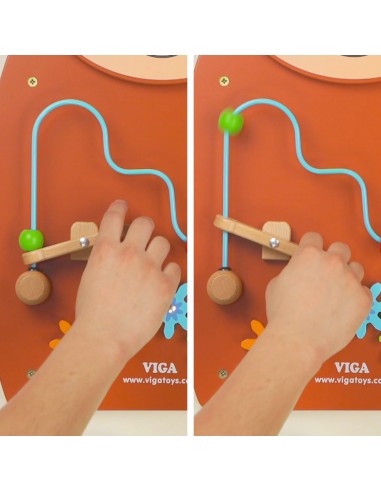 Holz-Montessori-Entwicklungswand Pferd VIGA – FSC-Zertifikat