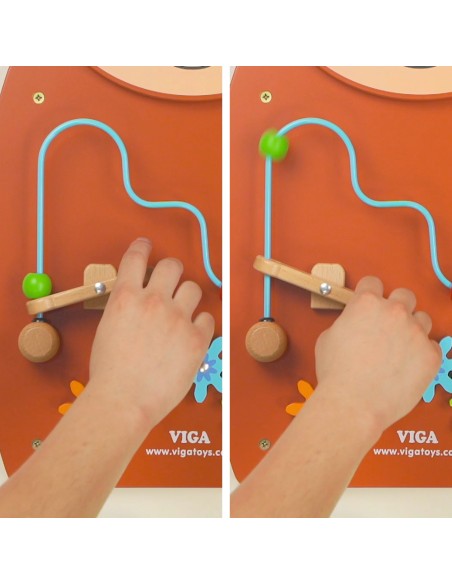 Holz-Montessori-Entwicklungswand Pferd VIGA – FSC-Zertifikat