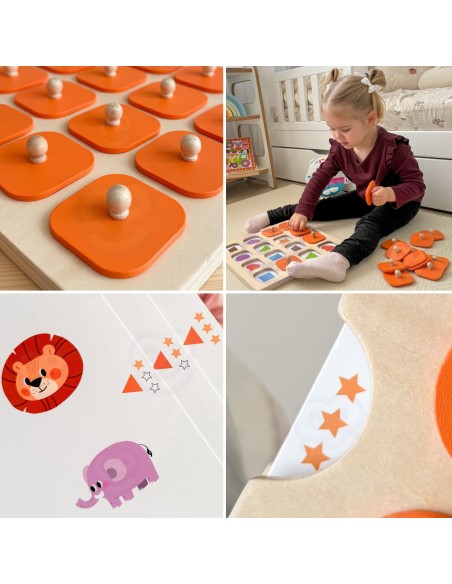 Viga Memory – žaidimas „Atspėk paveikslėlius“, 10 kortelių Montessori