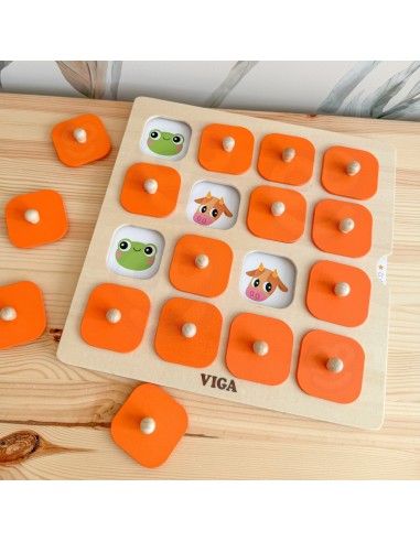 Viga Memory – žaidimas „Atspėk paveikslėlius“, 10 kortelių Montessori