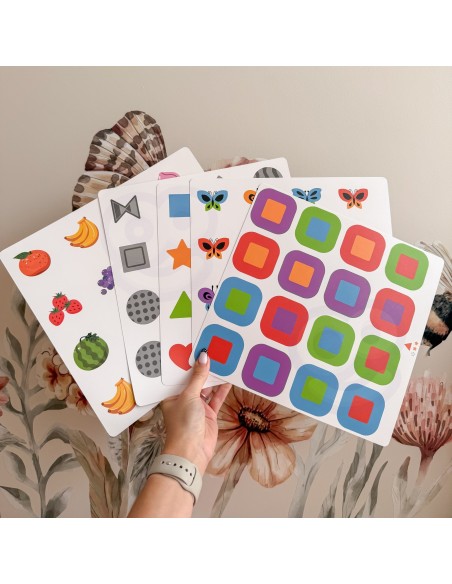 Viga Memory - Guess the Pictures Memory Game, 10 Montessori Cards