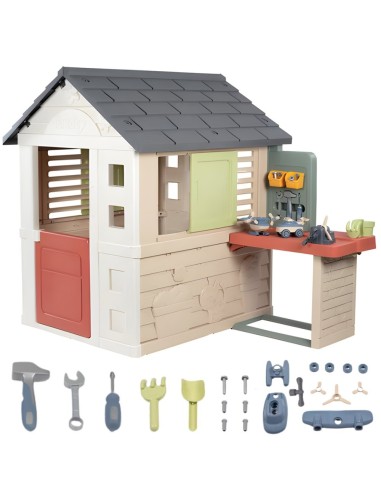 Smoby Life Nature Children's Garden House with Workshop XL