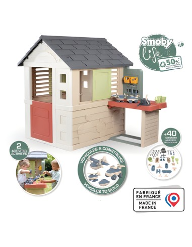 Smoby Life Nature Children's Garden House with Workshop XL