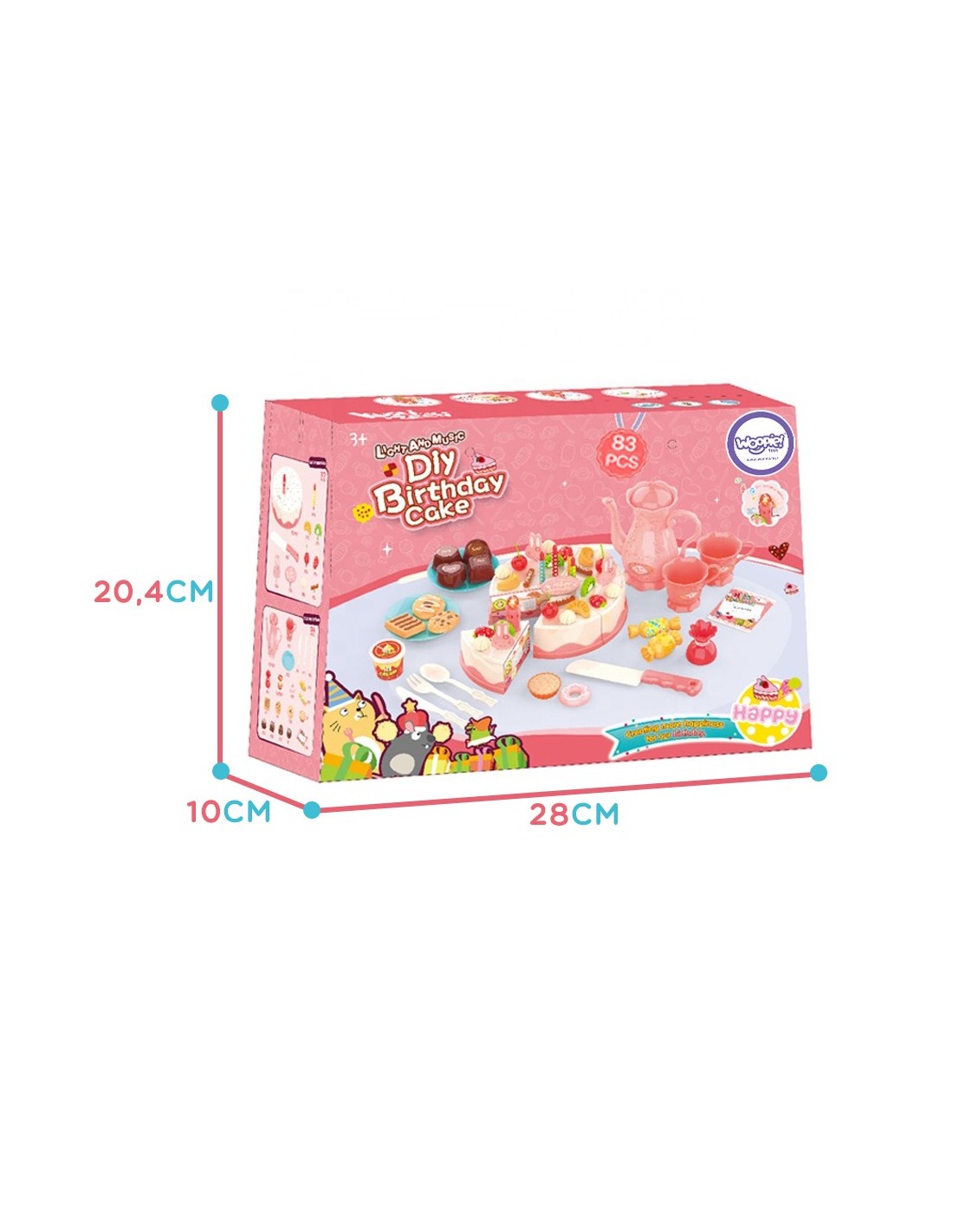 MASTERKIDZ Dewniane Klocki Tęczowe 29 Elem.