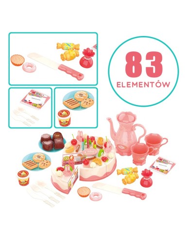 WOOPIE 83-piece Cuttable Birthday Cake - Set with Kettle