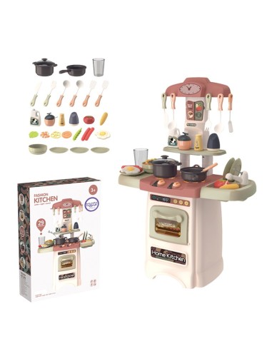 Fashionable Kitchen with Water Light Sound WOOPIE - Set of 29 pieces