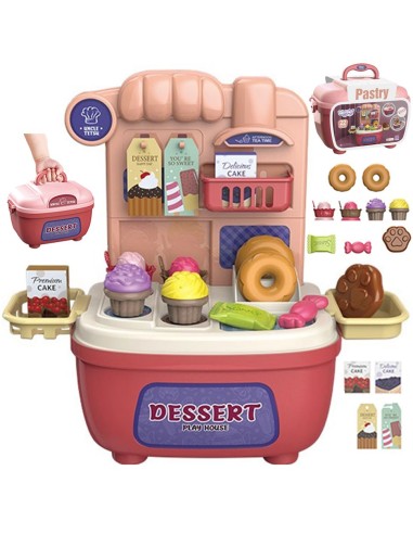 Confectionery Ice Cream Parlor 2 in 1 Shop 22-piece Suitcase WOOPIE - Ice Cream Set