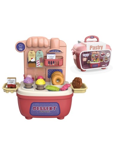 Confectionery Ice Cream Parlor 2 in 1 Shop 22-piece Suitcase WOOPIE - Ice Cream Set