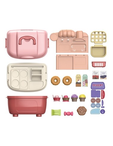 Confectionery Ice Cream Parlor 2 in 1 Shop 22-piece Suitcase WOOPIE - Ice Cream Set