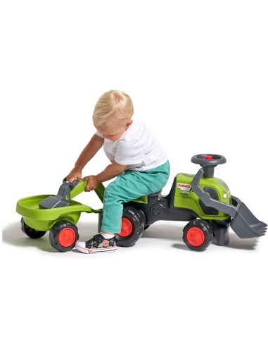 Jeździk Traktor Claas z Koparką i Przyczepą od 1 roku FALK