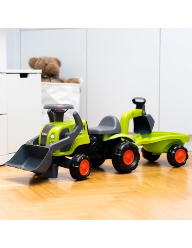 Jeździk Traktor Claas z Koparką i Przyczepą od 1 roku FALK