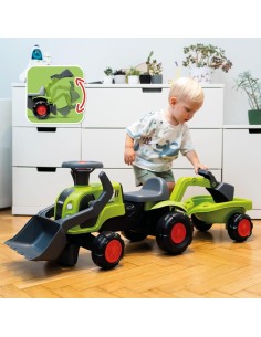 Ride-on Claas Tractor with Excavator and Trailer from 1 year FALK 2