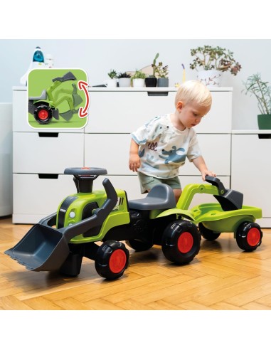 FALK Traktor-Rutscher Claas mit Bagger und Anhänger ab 1 Jahr