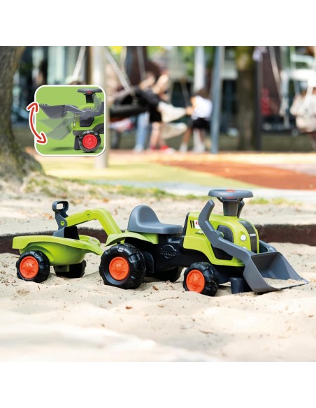 FALK Traktor-Rutscher Claas mit Bagger und Anhänger ab 1 Jahr