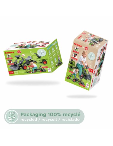 Jeździk Traktor Claas z Koparką i Przyczepą od 1 roku FALK