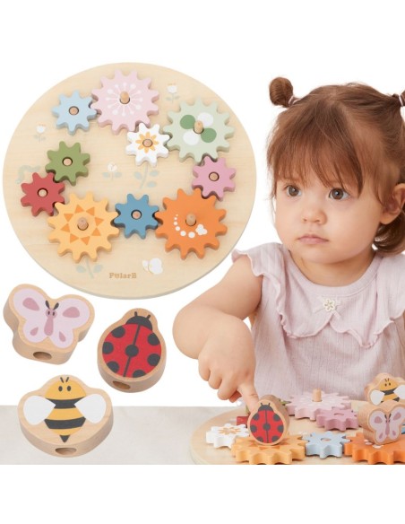 PolarB Wooden Gear Puzzle – VIGA Educational Toy