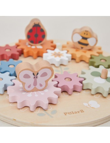 Holz-Puzzle Zahnräder PolarB – pädagogisches Lernspielzeug VIGA