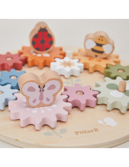 Holz-Puzzle Zahnräder PolarB – pädagogisches Lernspielzeug VIGA