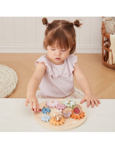 Drewniana łamigłówka koła zębate PolarB – edukacyjna zabawka VIGA