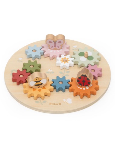 Holz-Puzzle Zahnräder PolarB – pädagogisches Lernspielzeug VIGA
