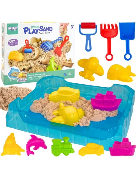 WOOPIE Kinetic Sand 0.5 kg with Table and Molds