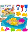 WOOPIE kinetinis smėlis 0,5 kg su staliuku ir formelėmis