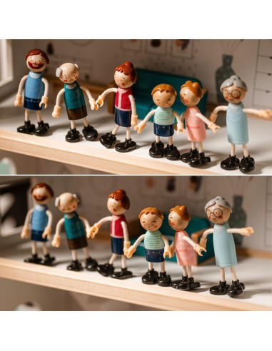 Großes Holz-Puppenhaus TOOKY TOY mit Figuren FSC