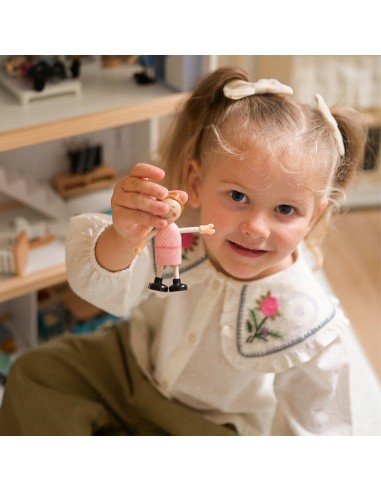 TOOKY TOY Large Wooden Dollhouse with FSC Figures