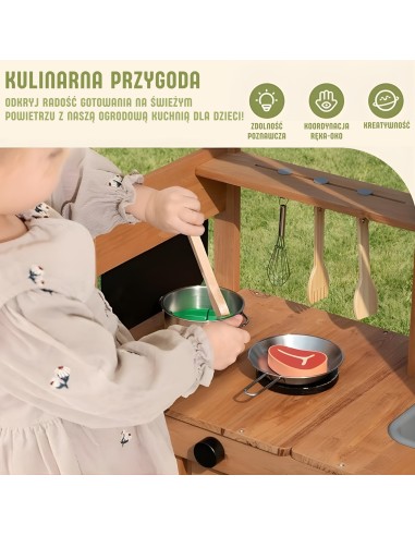 WOOPIE Wooden Mud Garden Kitchen - Water Tap and Roof