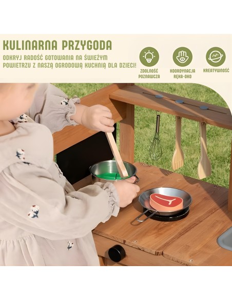 WOOPIE Wooden Mud Garden Kitchen - Water Tap and Roof