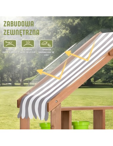 WOOPIE Wooden Mud Garden Kitchen - Water Tap and Roof