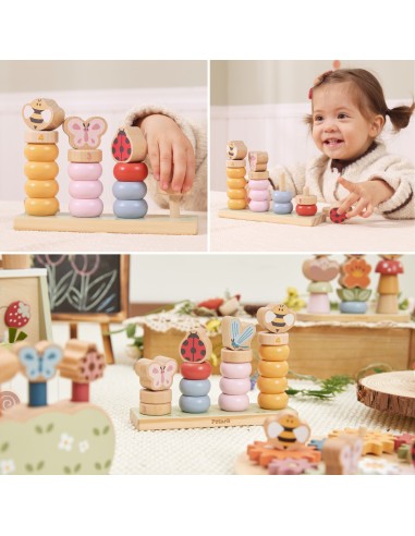 Wooden Spring Puzzle for Learning Counting 18m+ for Children by Viga